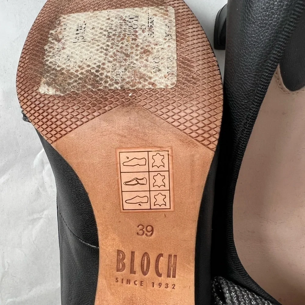 Bloch Women's Dance Shoes in Black Size US 8.5 Comfort leather block heels pumps